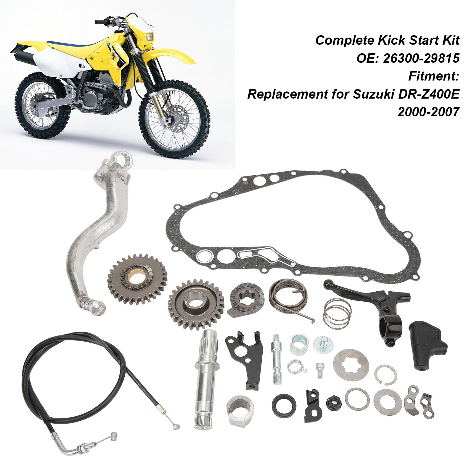 XTevu Kick Starter Assembly, Complete Kick Start Lever Pedal Crank